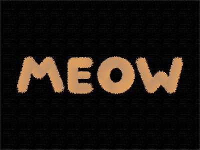 Feel the word - Fur Typography cats text effect typography typography design