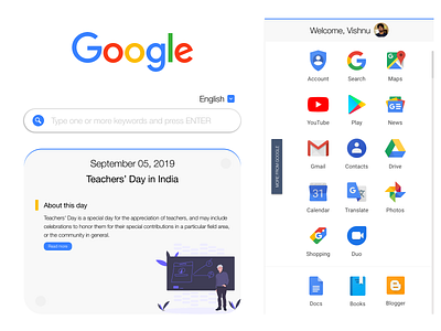 Google Home Page Redesign 1