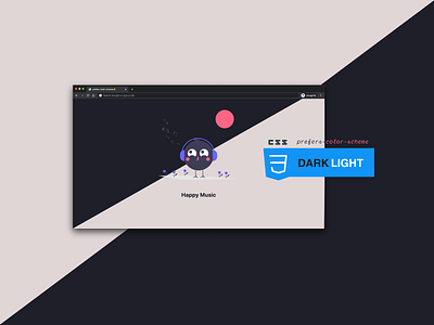 CSS Auto Dark and Light Mode clean code css design development flat ui ux