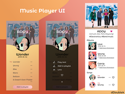 music player UI musicplayer sketch ui ui ux design ui ux