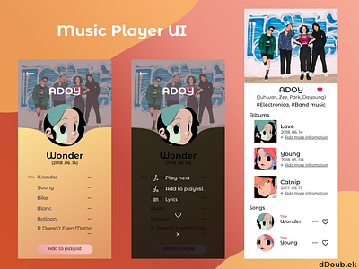 music player UI