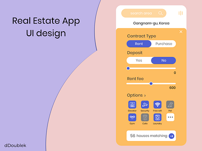 real estate app UI app app design realestate searching sketch ui ui ux design ui ux