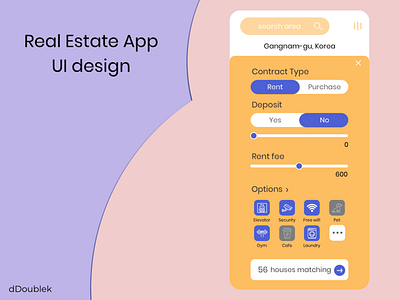 real estate app UI