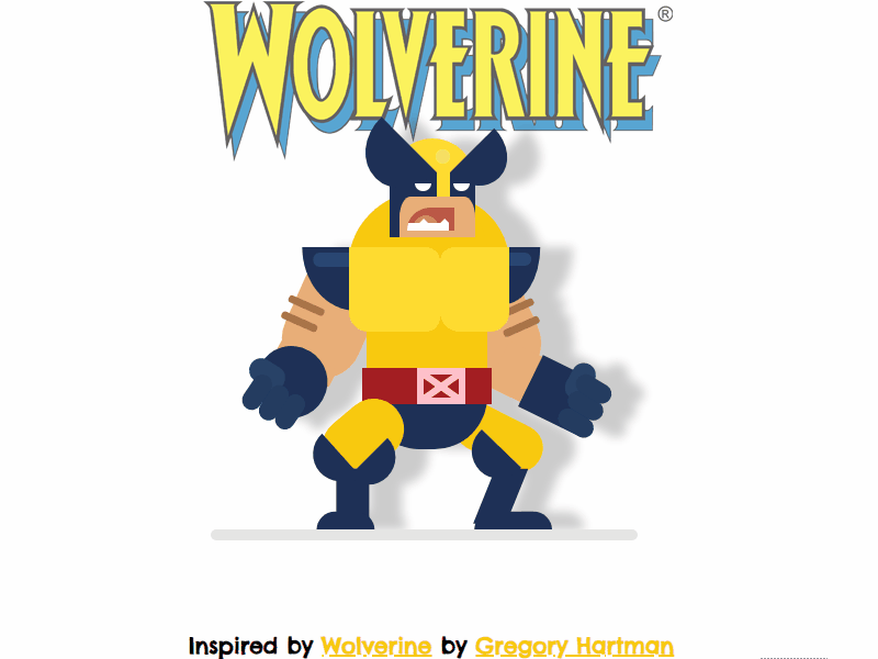 Pure CSS Wolverine animation css pure css wolverine