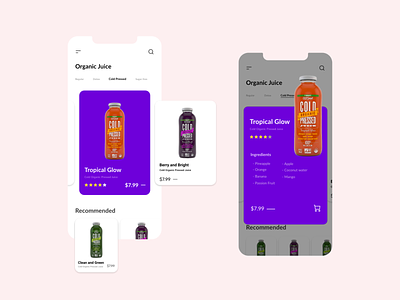 E-commerce App - XD Daily Challenge adobe xd app design color palette e commerce app e commerce design juice nepal organic organic food ui ux xddailychallenge