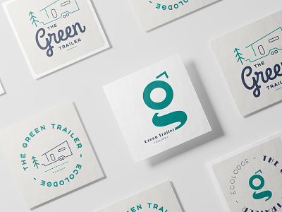 The Green Trailer branding design graphisme logo typography vector
