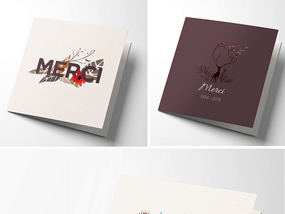 Cartes de remerciement branding design illustration typography