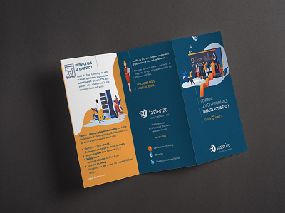 leaflet 3 volets brochure design design illustration typography vector