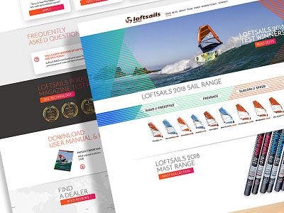 UI/UX Design for Loftsails layout loftsails ui design ux design webdesign website windsurf