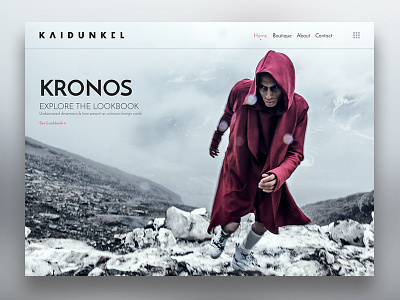 Kronos avant garde fashion kaidunkel kronos layout ui ux