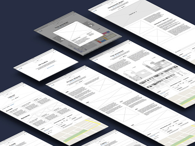 Wireframes for Fabergé Museum Website. Perspective