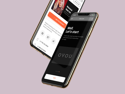 Let's start mobile version. OVOU Smart Business Card black card business card business card design card card design connect minimal mobile app mobile version nfc ovou people responsive smart card ui web website design