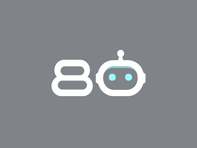 80bots_com logo. Automation platform for the web 80bots automation bot branding cloud native design icon logo minimal open source platform process robotic typography ui vector web website
