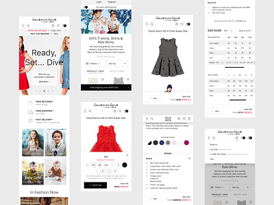 Design mobile pages for Deuxpardeux store