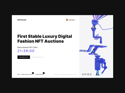Design for Digitalax Auctions / Blockchain Platform / NFT Market auctions blockchain coin digital digital art fashion finance luxury brand luxury design money nft platform responsive stack webdesign website