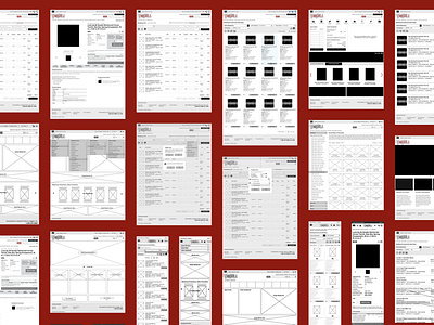 Wireframes for Orgill website. High-Fidelity Wireframes