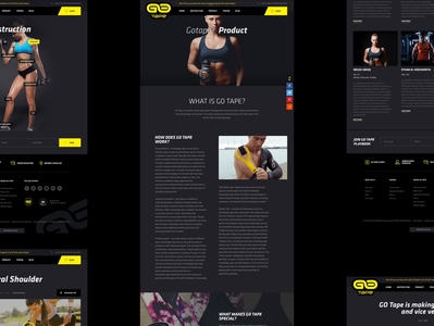 Inner pages. GoTape WordPress website basov design elastic finest kinesiology magento magento 2 minimal muscle responsive shop sport sportsman store tape typography ui web webdesign website