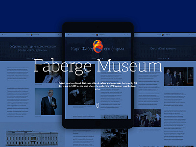 Webdesign for Faberge Museum