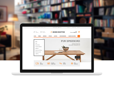 Bedrenaetter.dk web-site basovdesign bedrenaetter denmark flat furniture minimal mockups shop store style webdesign website