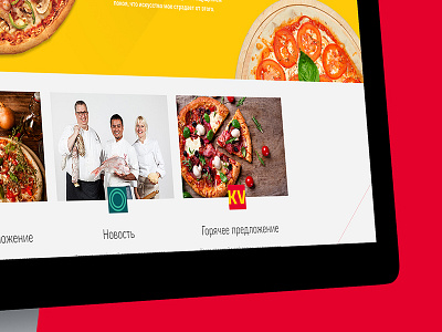 Kvadrat Pizza webdesign animated delivery flat food kvadrat landing menu minimal pizza responsive webdesign website