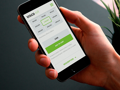 Visco Air Mobile denmark dk dream furniture green landing mobile responsive store ui ux website