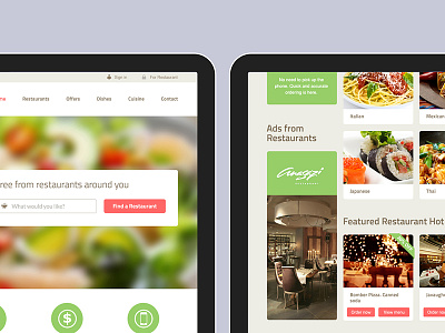 Caribbeanchow basodesign blur caribbeanchow dishes eat flat food green red restaurants ui webdesign