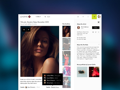 Lenspire Website. Fashion Social Network.