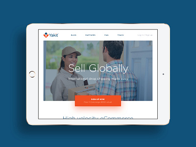 Design homepage for Yakit website button homepage html international ipad responsive shipping slider ui ux website yakit