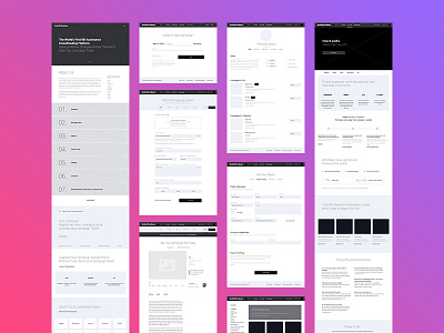 Wireframes for Crowdfunding website. Mockups