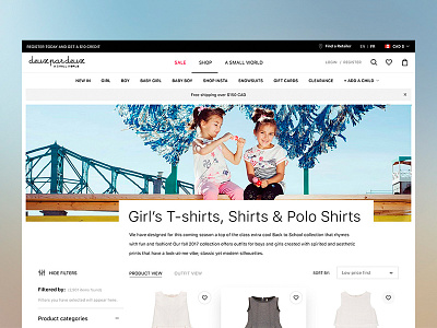 Deuxpardeux website design. Shop Page catalog design desktop ecommerce fashion kids magento magento 2 redesign shop store ui ux web web design