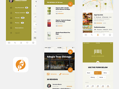 Adagio Teas App / TeaGO app application business food icon ios mobile product shop store tea ui