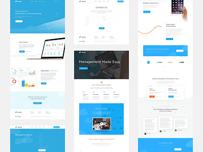 Adrack. Pages create gradient interface marketing page presentation retina sketch ui web webdesign website