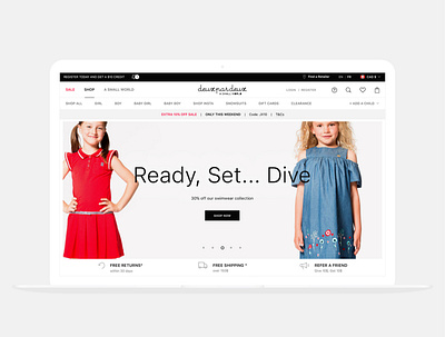 New design for Deux par Deux web site baby baby clothes basov design ecommerce homepage kinds magento magento 2 minimal mobile mobile design responsive shop store ui web website