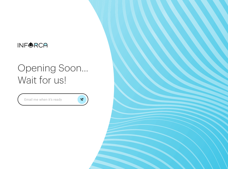 Opening soon page. Inforca website australia blue china coming soon inforca melbourne minimal opening soon orca responsive ui web webdesign website white white space