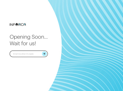 Opening soon page. Inforca website australia blue china coming soon inforca melbourne minimal opening soon orca responsive ui web webdesign website white white space