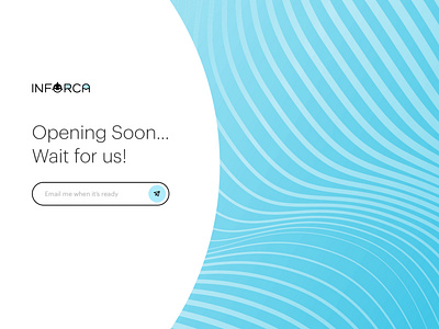 Opening soon page. Inforca website
