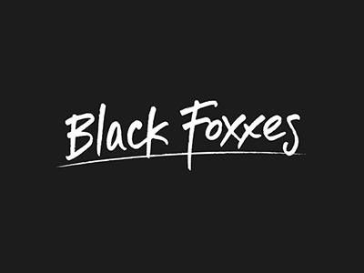 Black Foxxes band blackfoxxes branding brush logo logotype music superfex type
