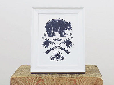 The Bear - Mini Print bear creative design illustration print