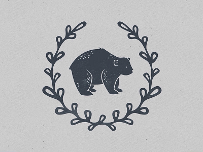 Bear Wreath bear brand branding creative design illustration logo