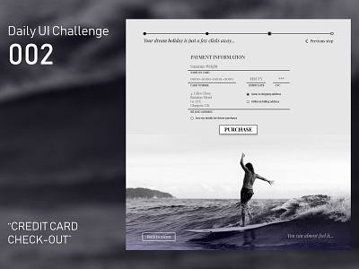 Daily UI 002 - Credit Card Check-out