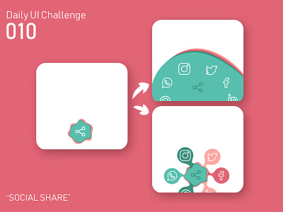 Daily UI 010 - Social Share android app design app dailyui design share button social media ui ux vector