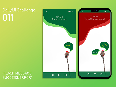 Daily UI Challenge 011 - Flash Message Error/Success android app design app dailyui design ui ux