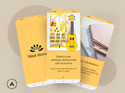 Mind Alcove: Your Personal Digital Space to Pen Down your Though app design app uiux health app healthcare app illustrations mind alcove mobile app mobile app design mobile app experience mobile app ui ux design ripenapps ui ui ux design ui design ui ux user experience user interface ux ux design
