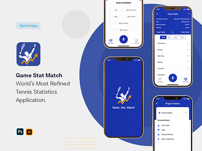 Game Stat Match: World’s Most Refined Tennis Statistics App mobile app design mobile app development mobile app experience mobile app ui ux design ui ui ux user experience