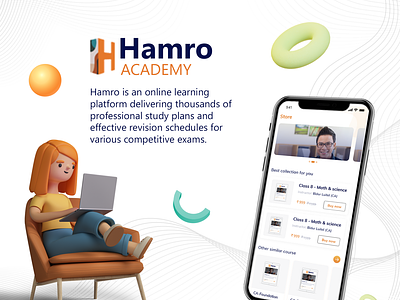 Hamro Academy- Digital Destination for all Learning Needs mobile app design mobile app development mobile app experience mobile app ui ux design ui ux design
