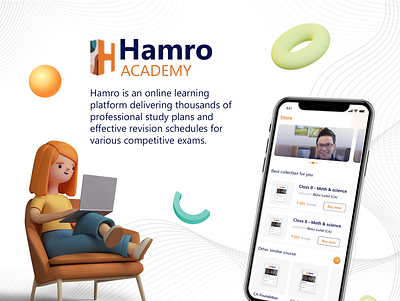 Hamro Academy- Digital Destination for all Learning Needs mobile app design mobile app development mobile app experience mobile app ui ux design ui ux design