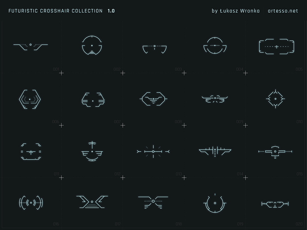 Futuristic Crosshair Collection 1.0 by Łukasz Wronka on Dribbble