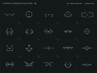 Futuristic Crosshair Collection 1.0 crosshair dark fps futuristic games interface ui