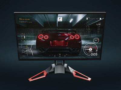 Racing Game UI Concept