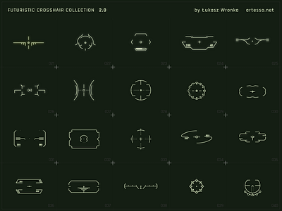 Futuristic Crosshair Collection 1.0 crosshair dark futuristic game game ui interface